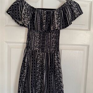 Justify Black and White Patterned Midi Dress